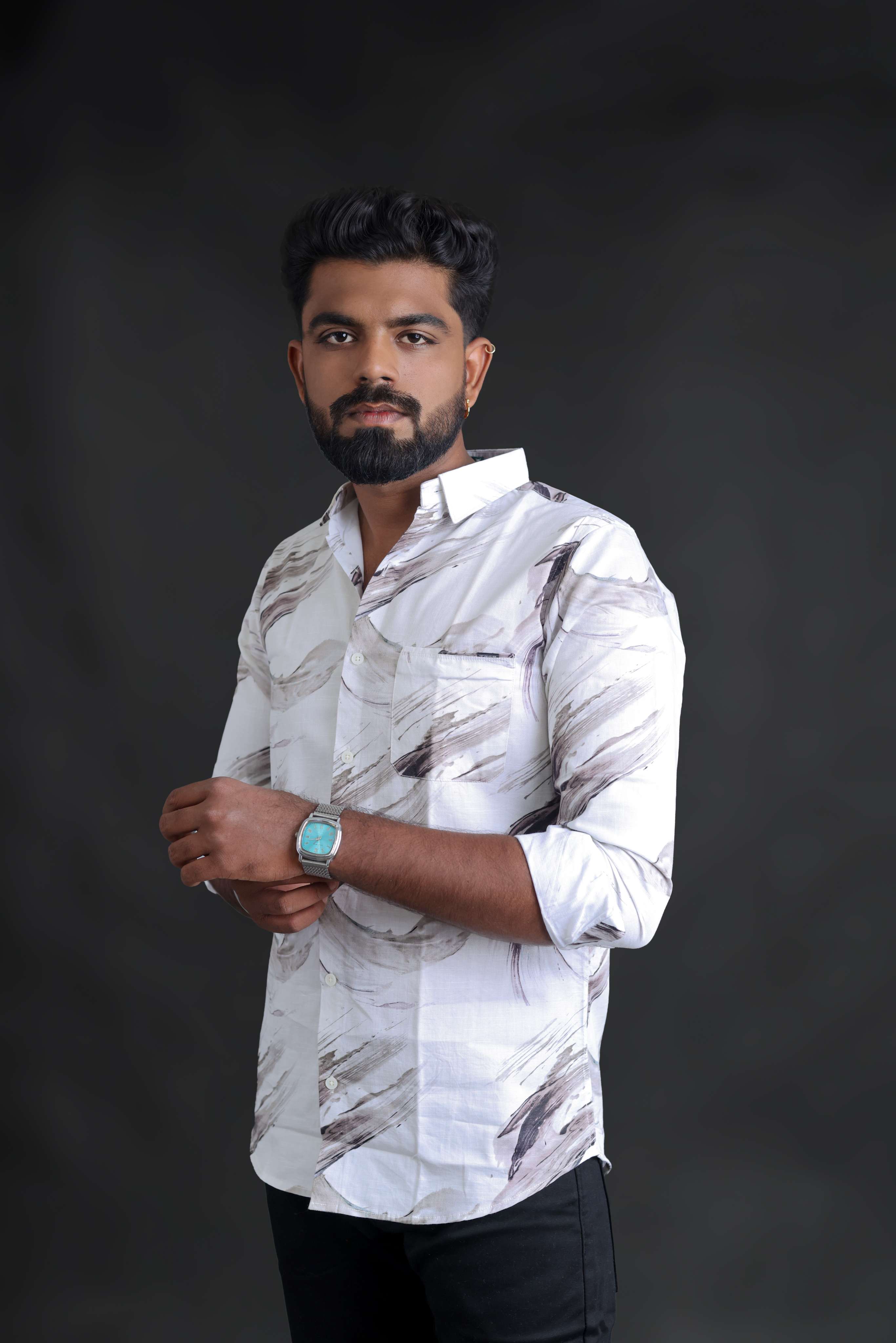 wine red shirt