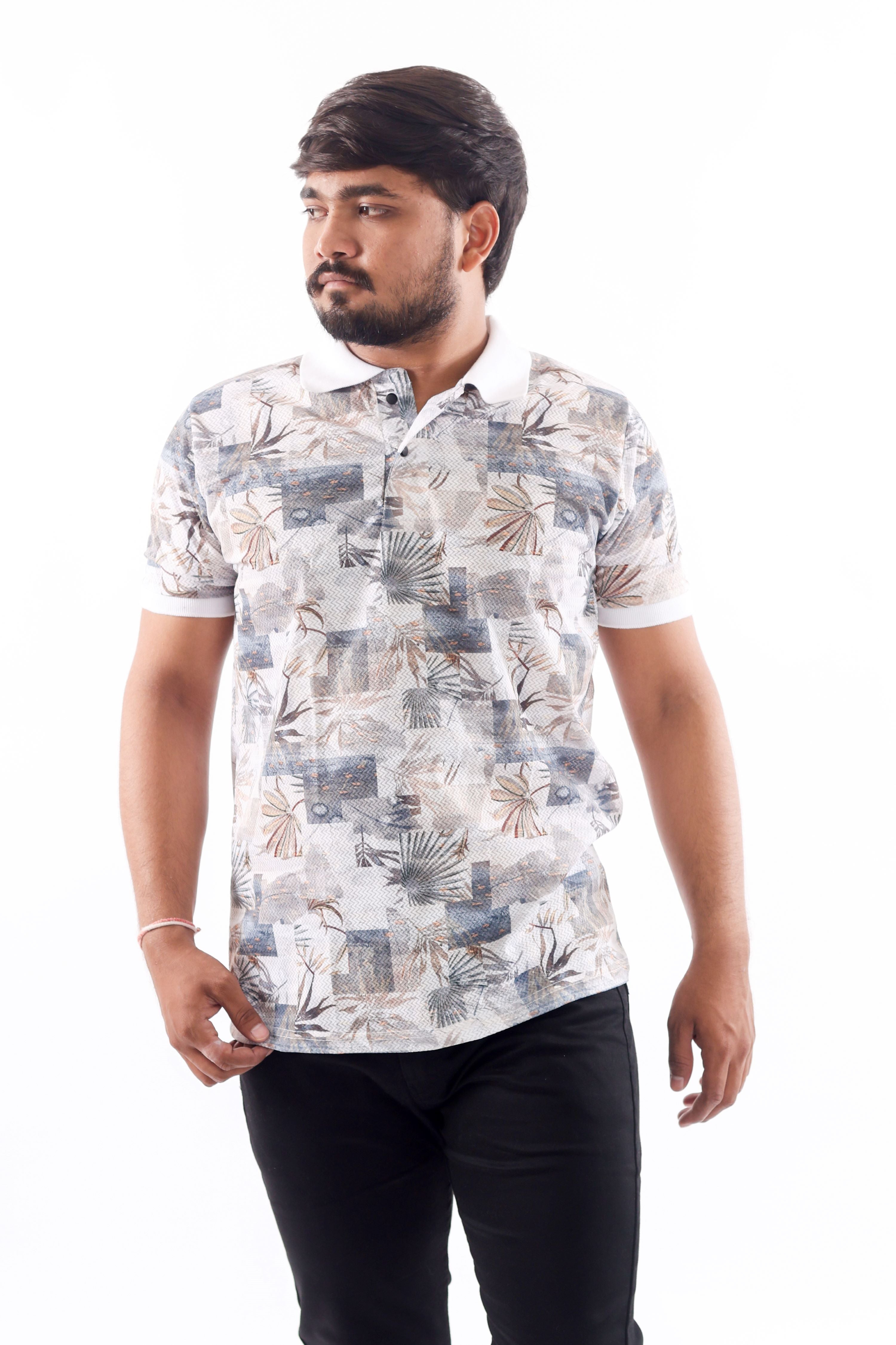 Dark Print Polo T-shirt