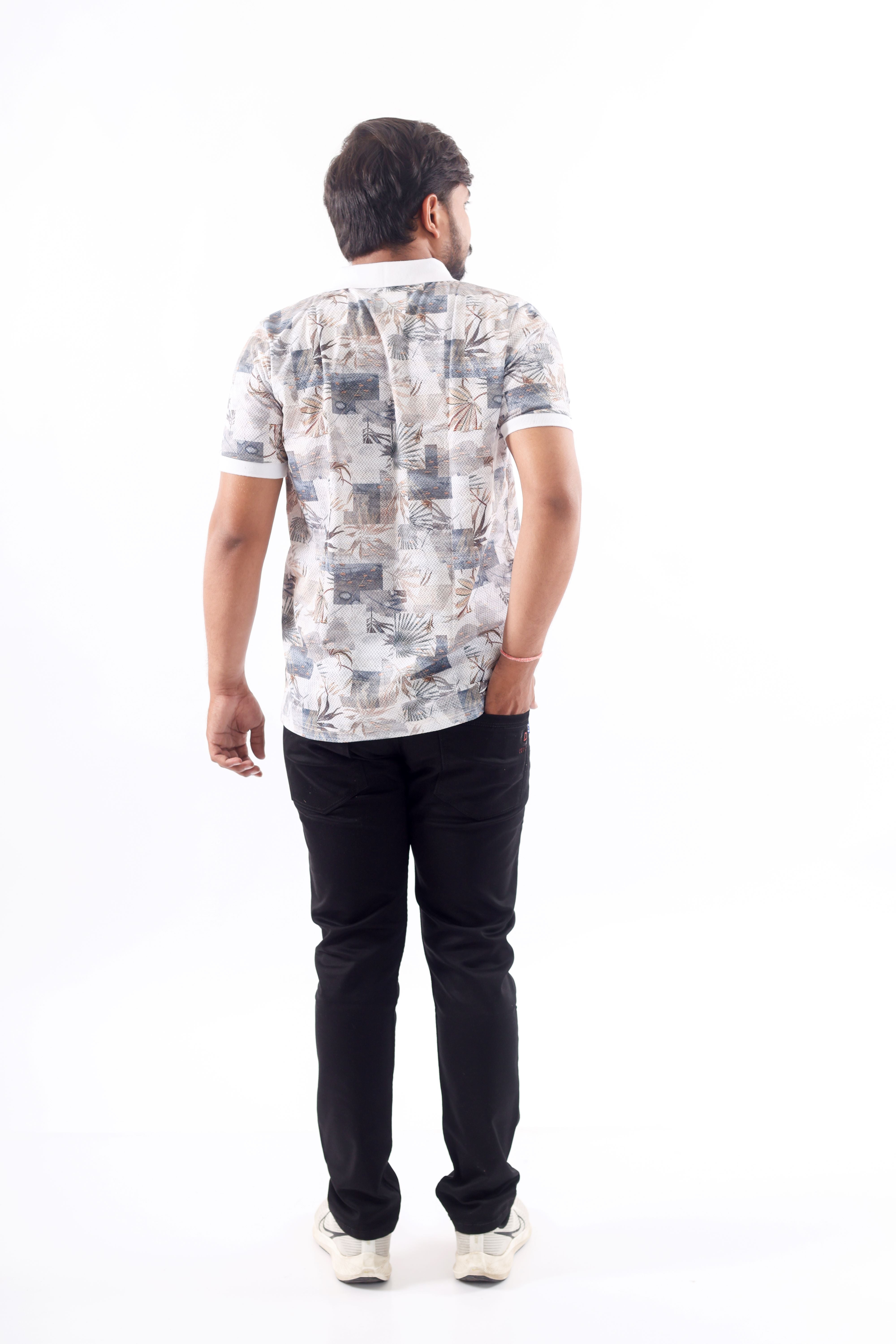 Dark Print Polo T-shirt