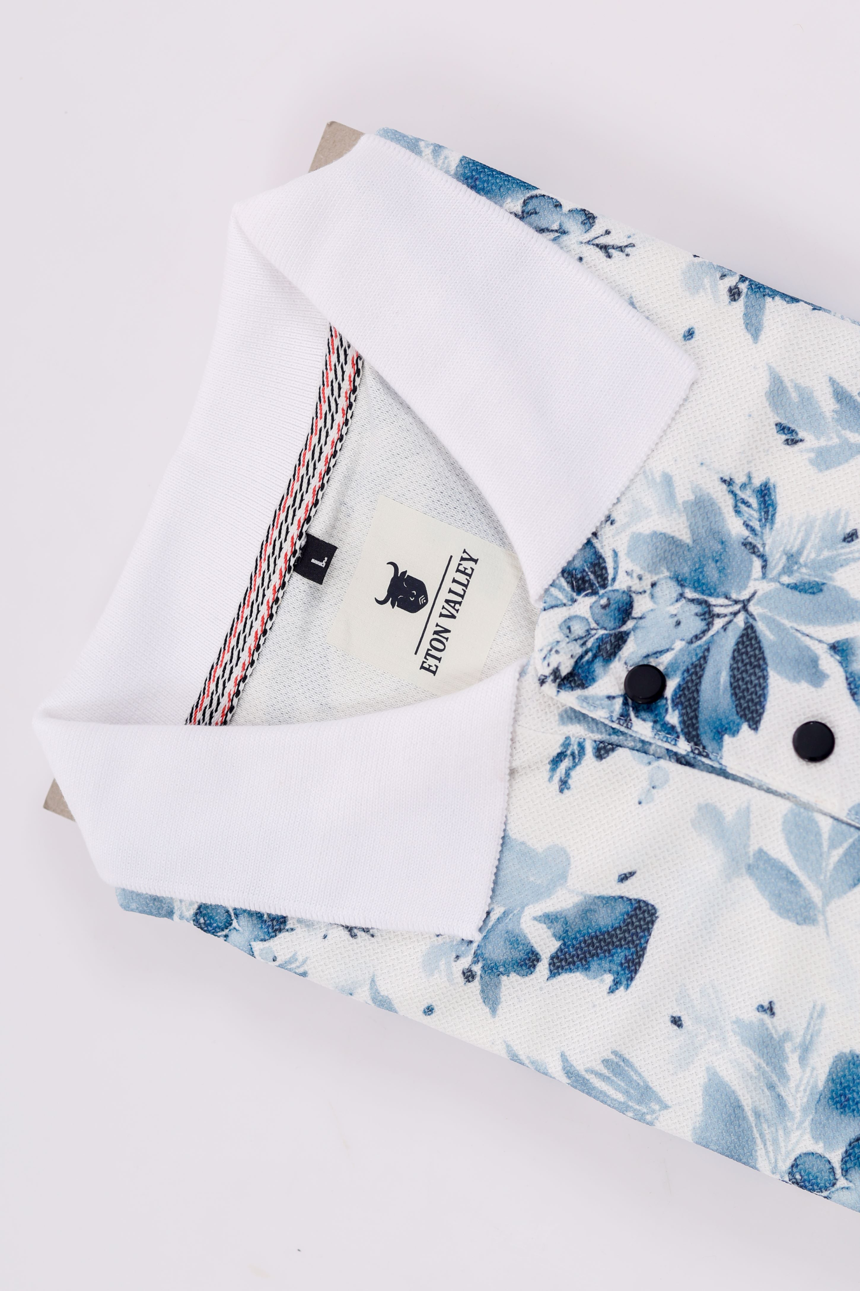 Flower Print Polo T-shirt