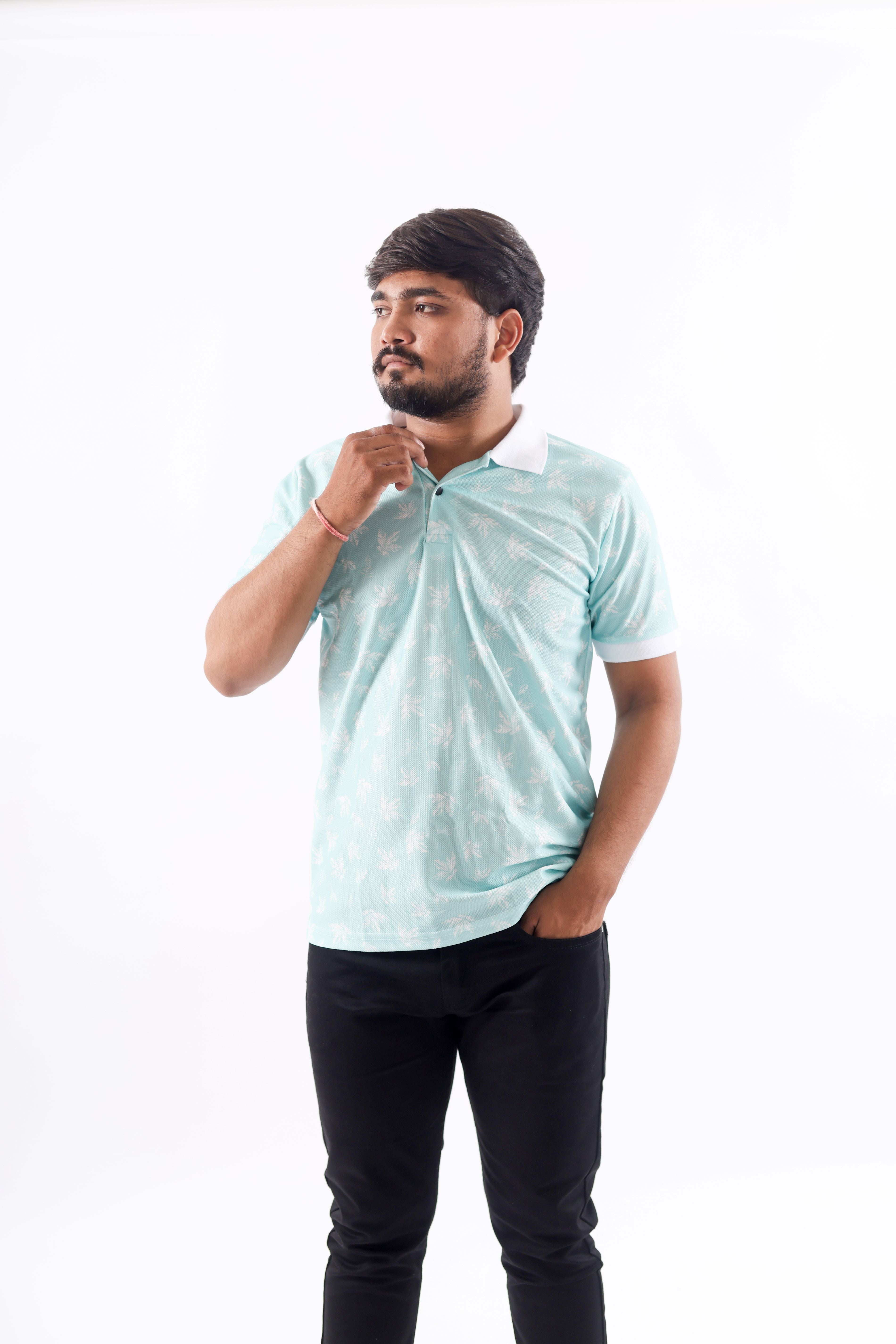 Light Blue Flower Print