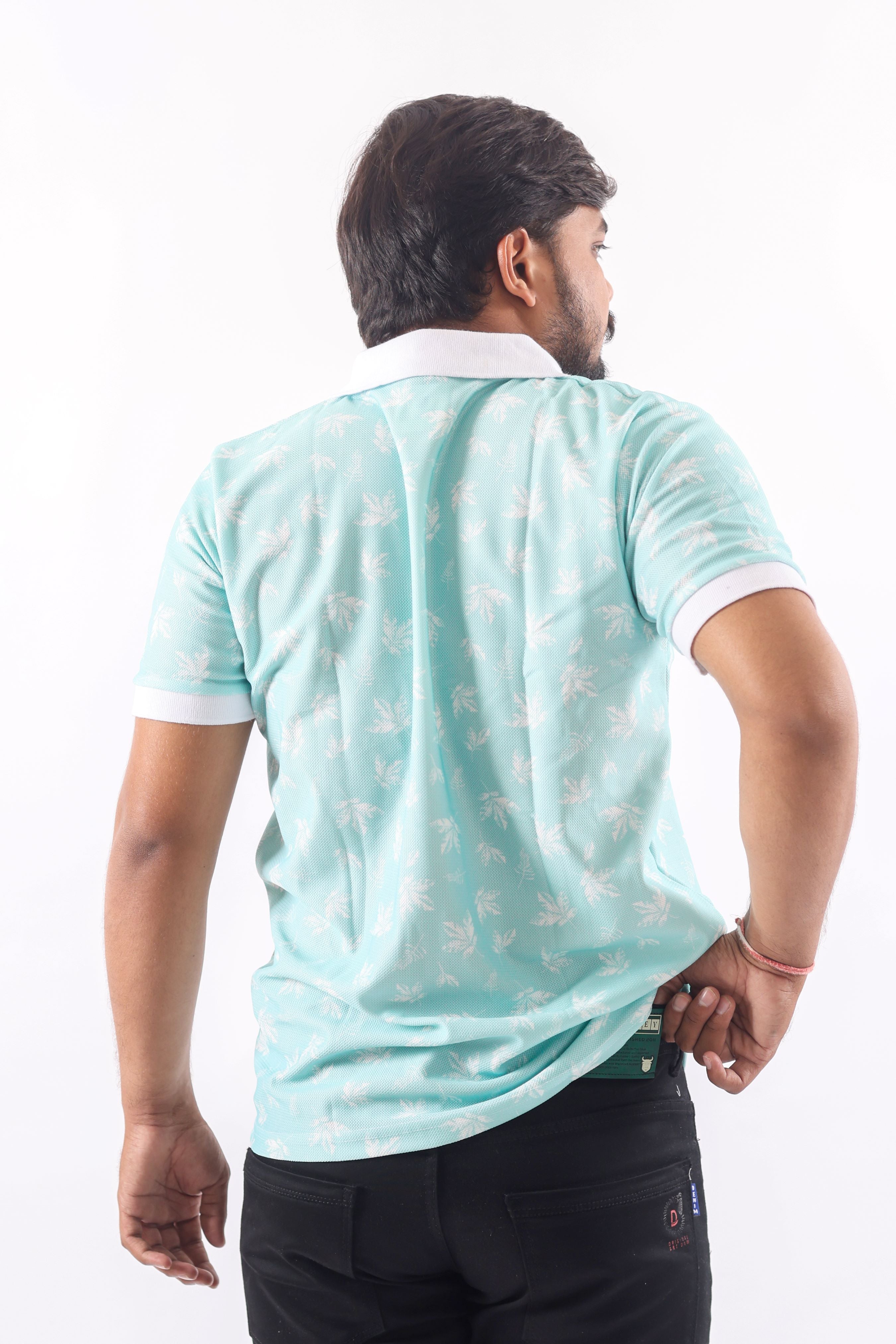 Light Blue Flower Print