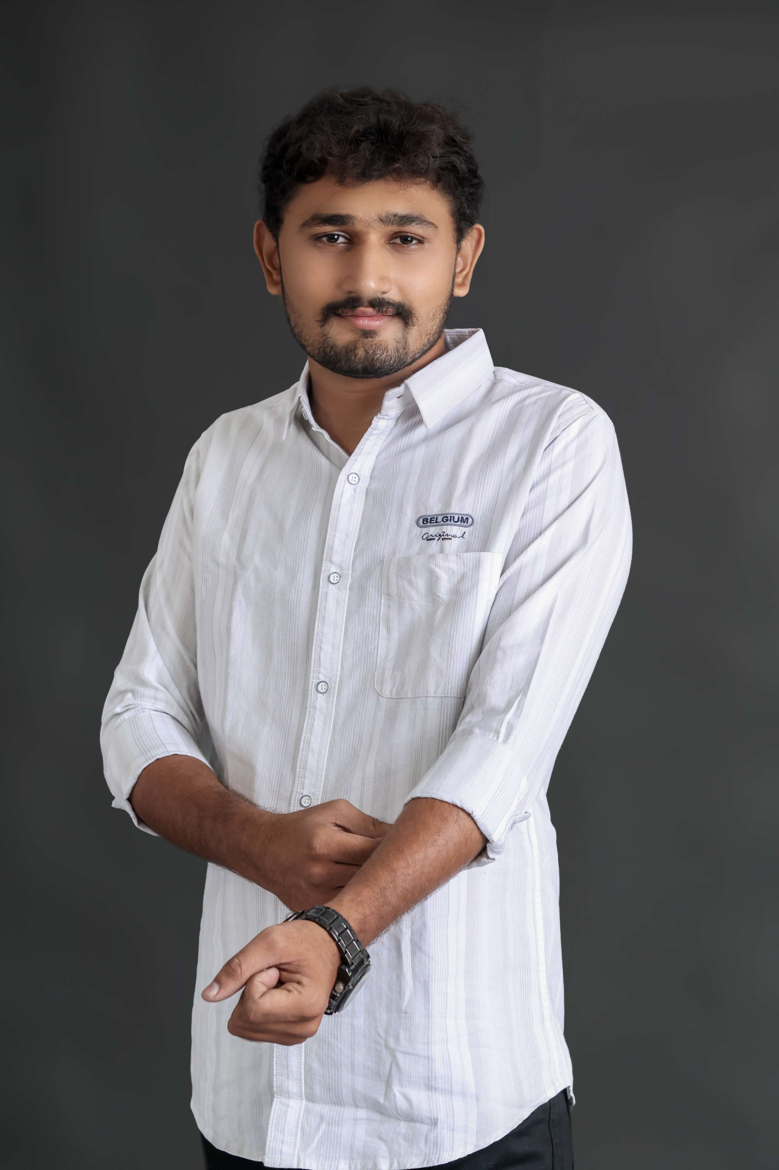 white lined shirt