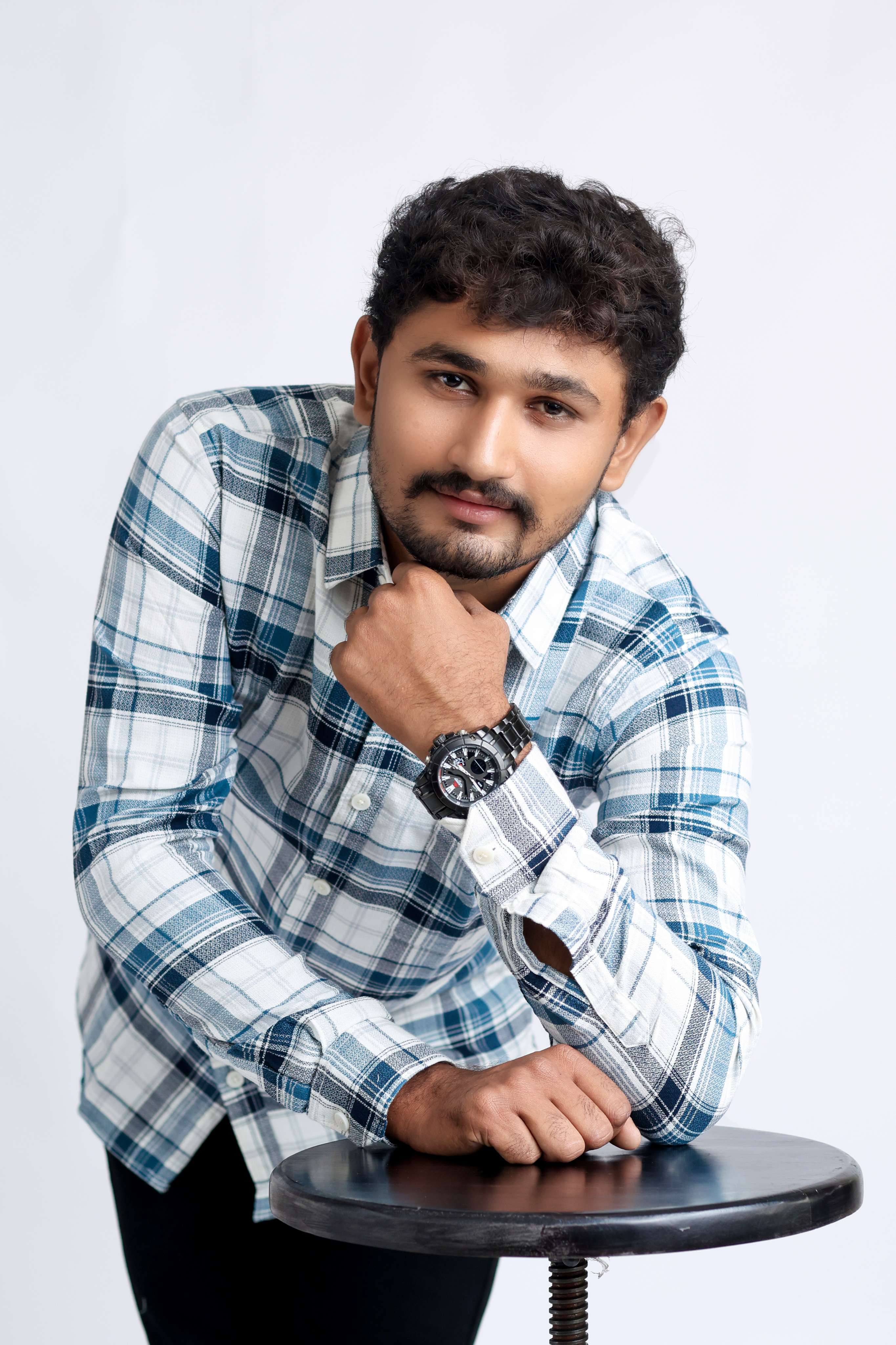 Blue checks shirt