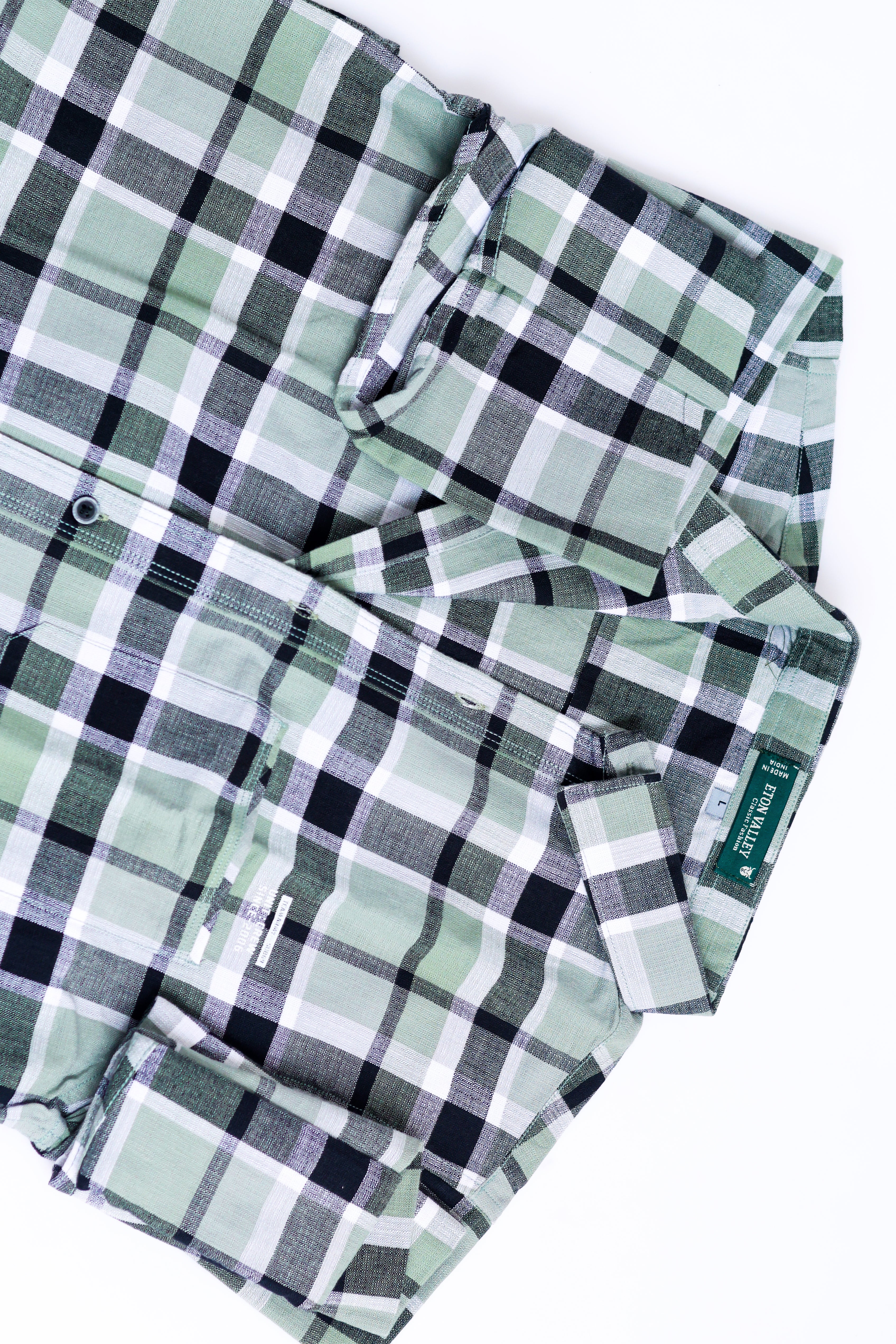 green checks shirt