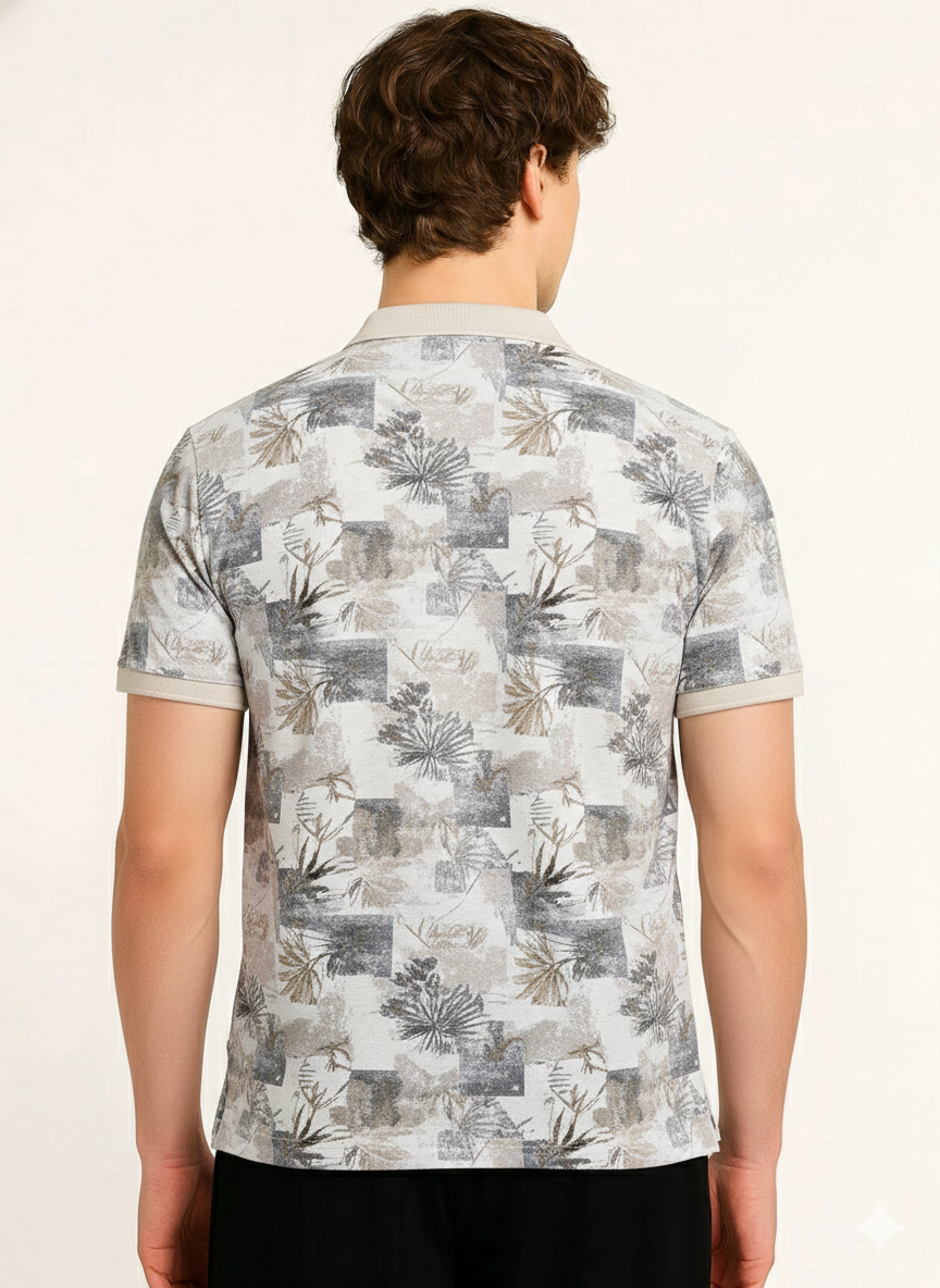Dark Print Polo T-shirt
