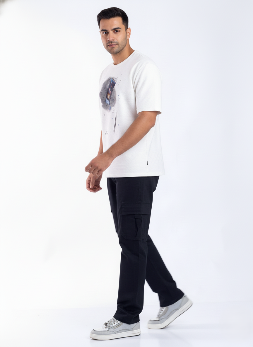 Relaxed fit stretch cargo