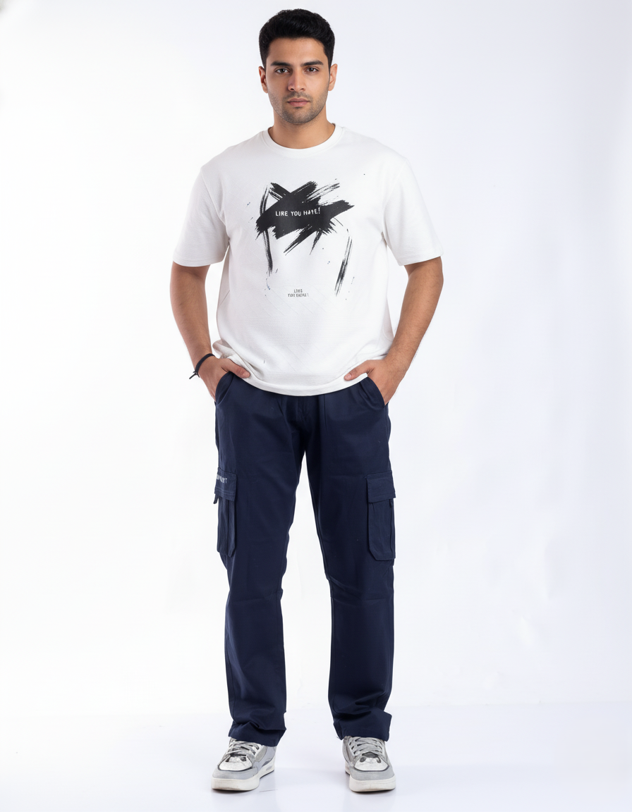 Relaxed fit stretch cargo