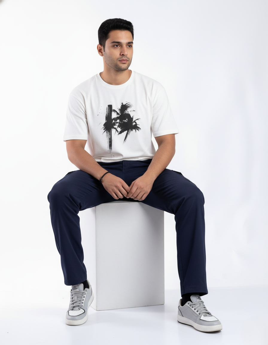 Relaxed fit stretch cargo