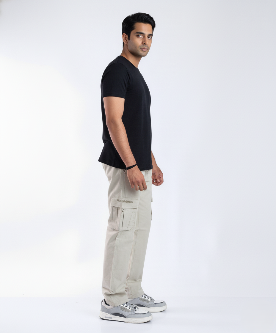 Relaxed fit stretch cargo