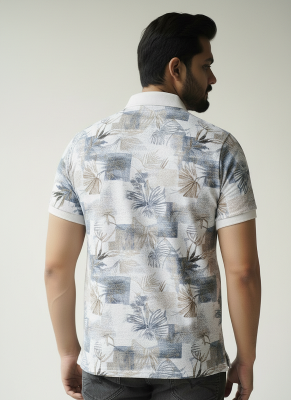 Dark Print Polo T-shirt