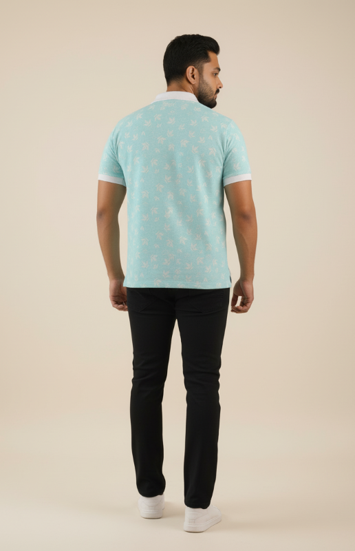 Light Blue Flower Print