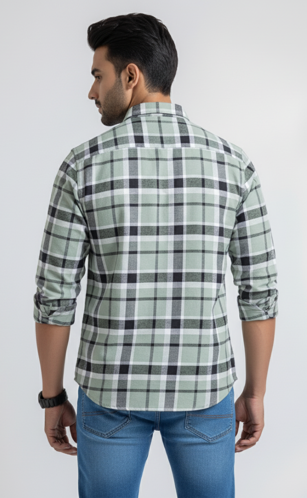 green checks shirt