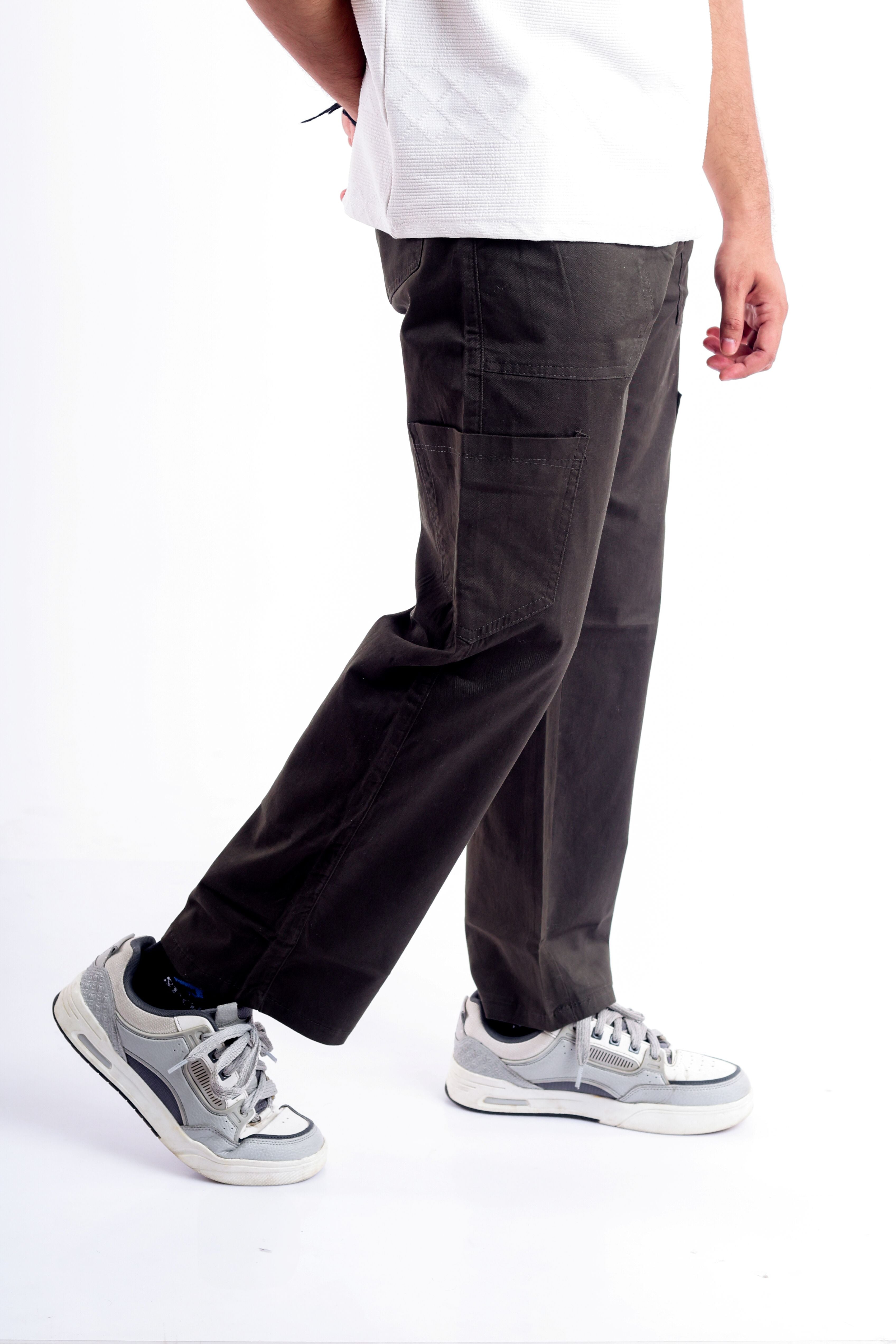 Twill baggy pants
