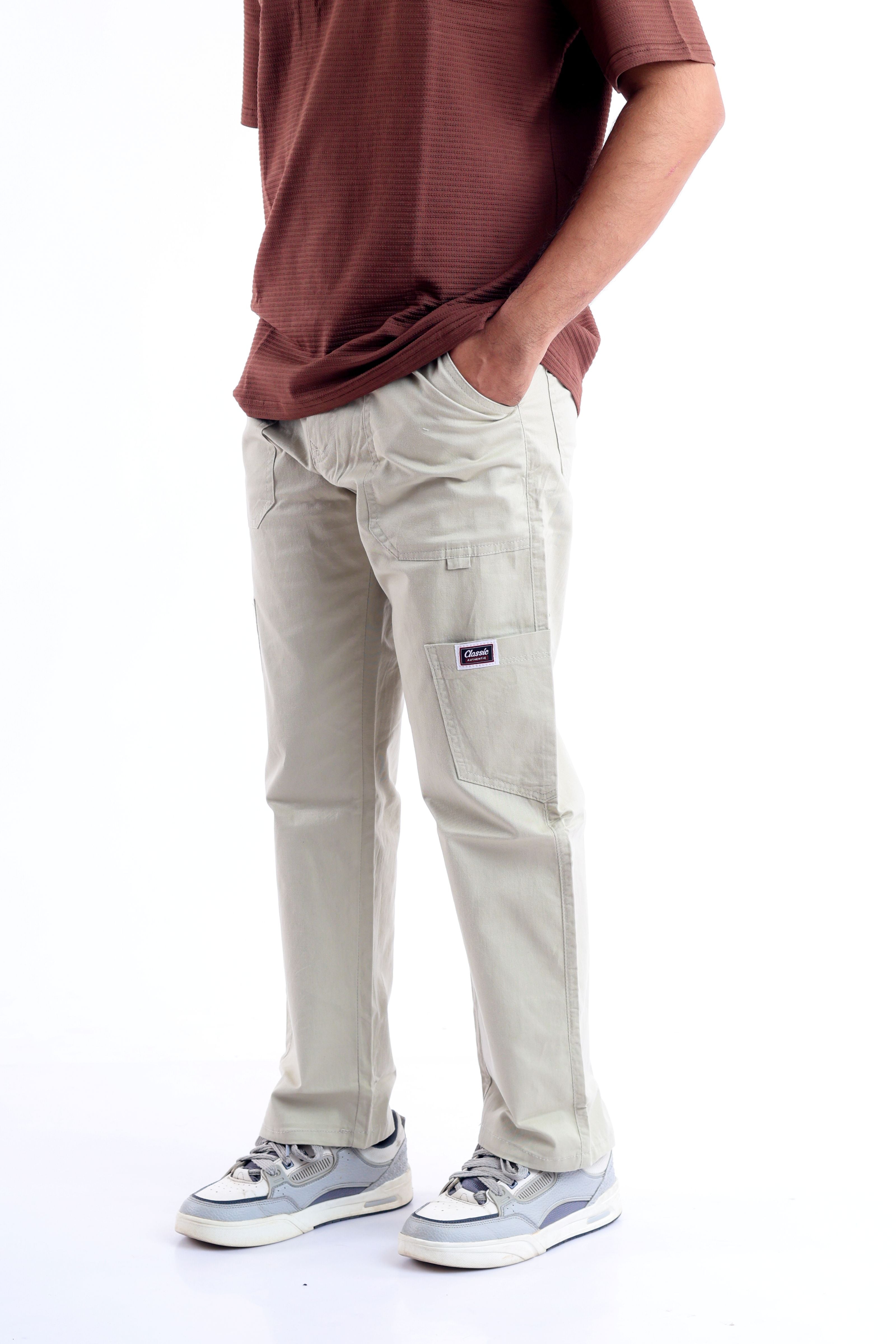 Twill baggy pants