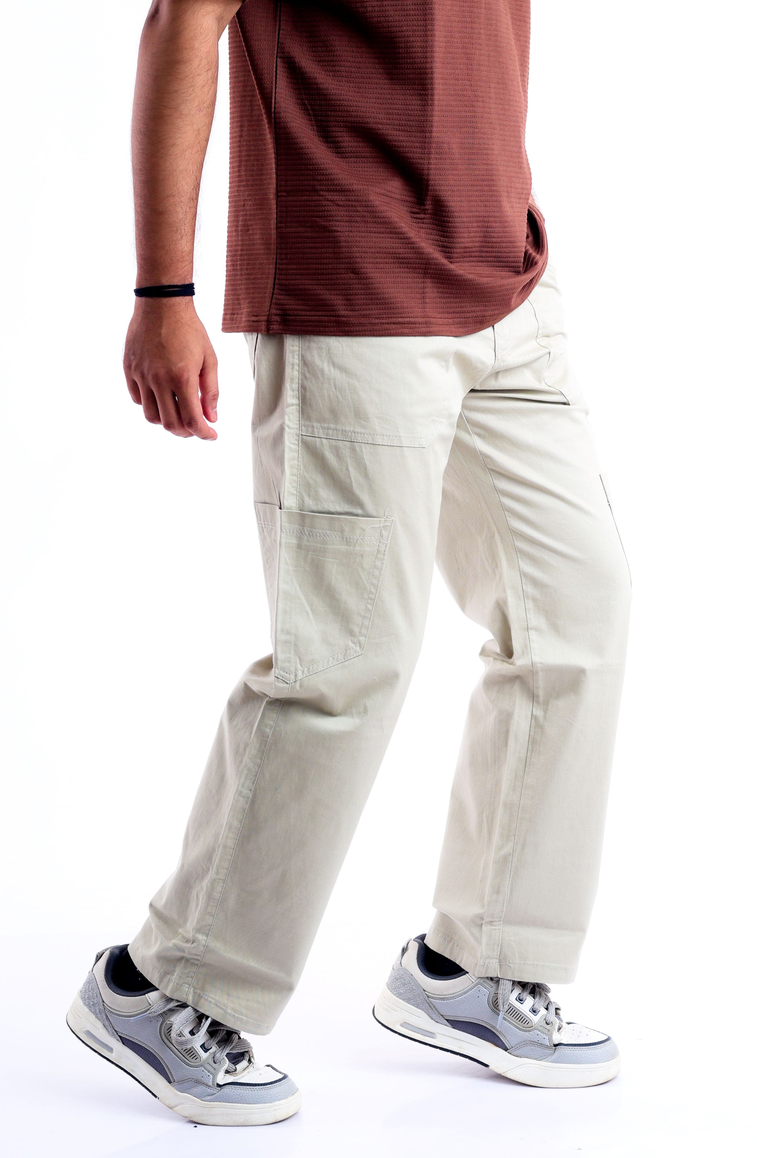 Twill baggy pants