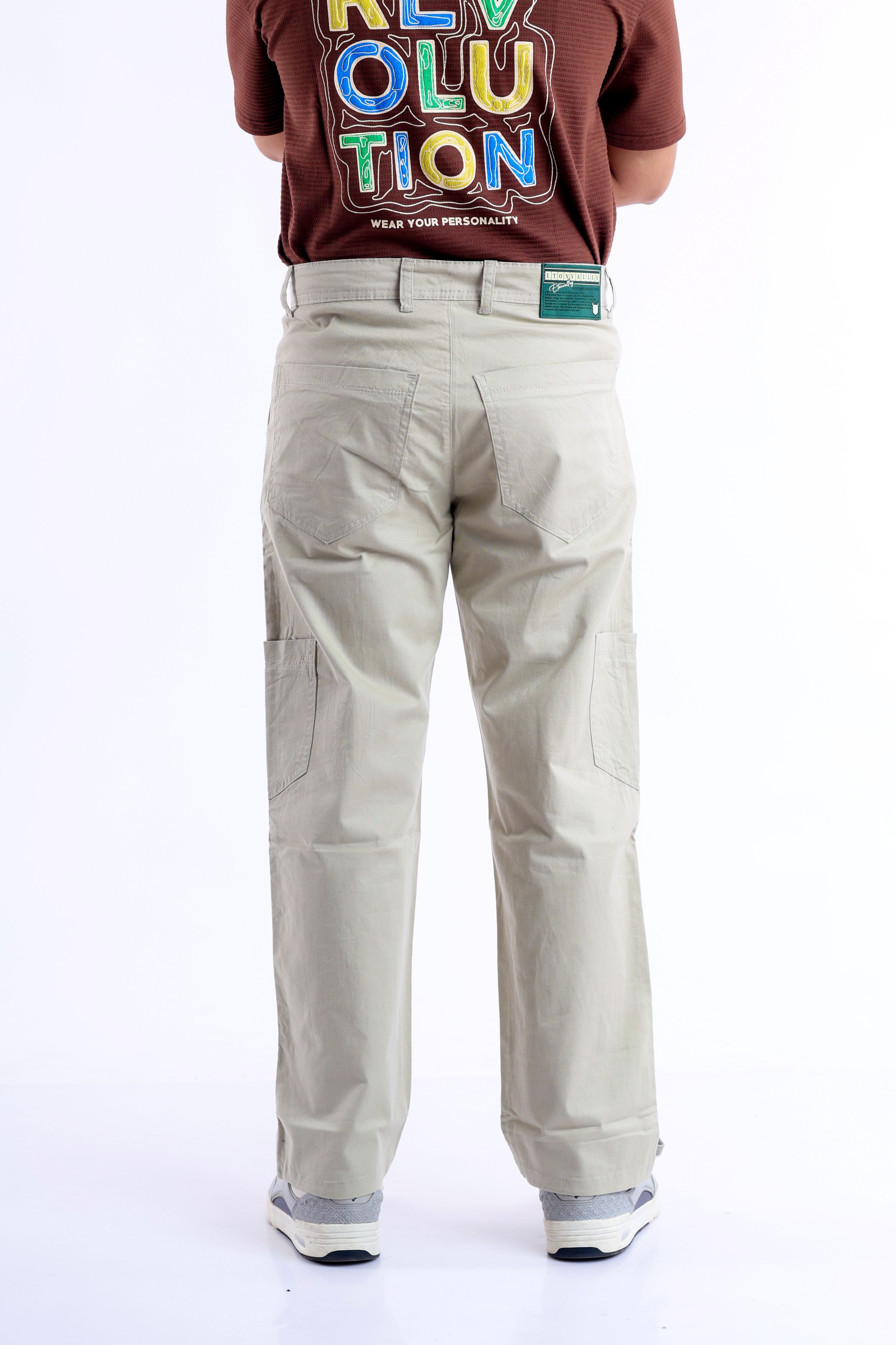 Twill baggy pants