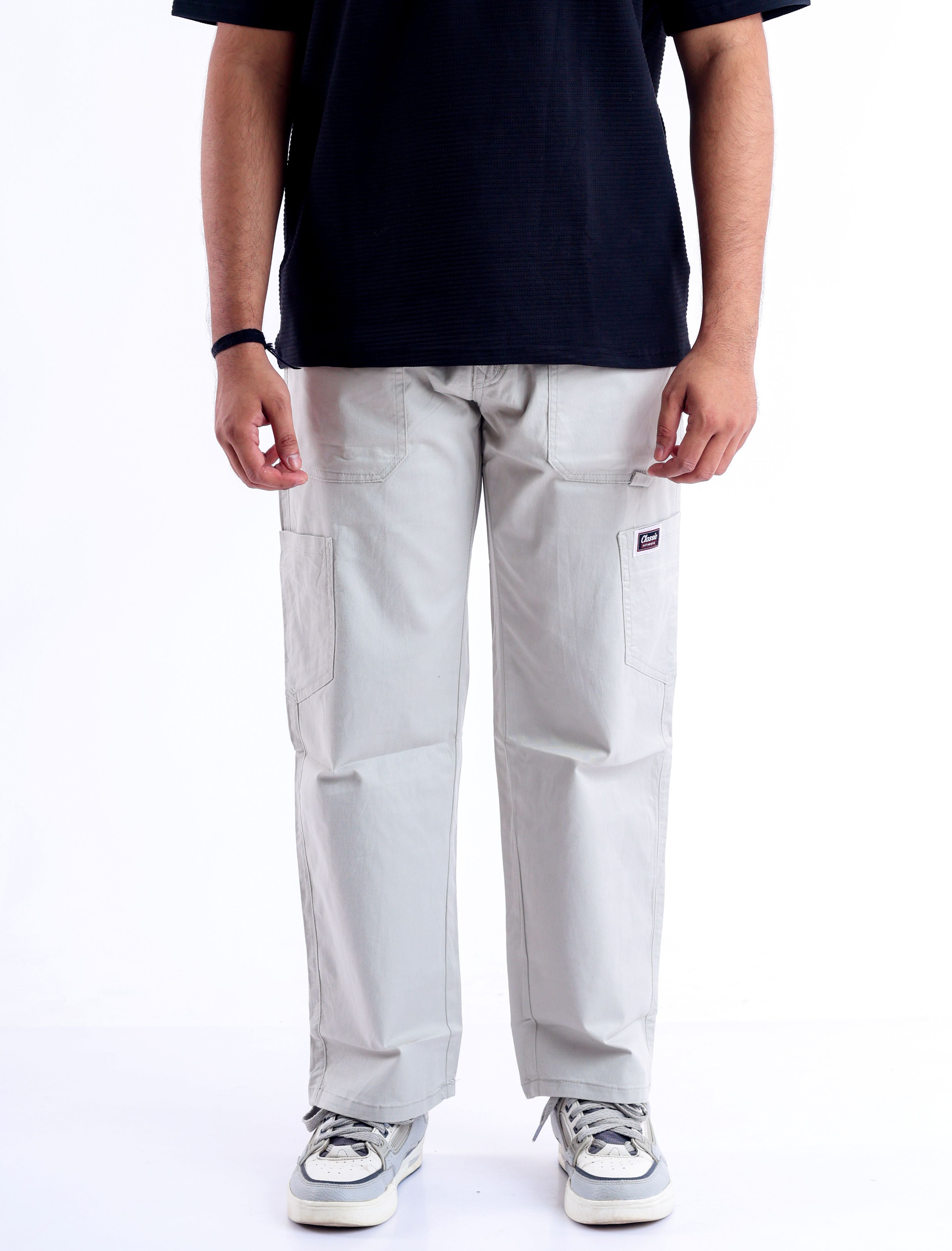 Twill baggy pants
